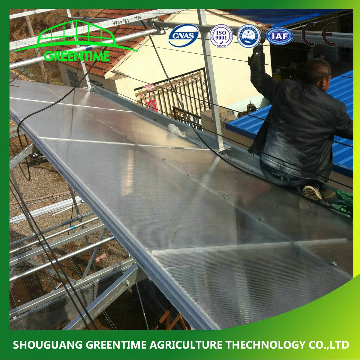 Commercial 6mm Polycarbonate Greenhouse with Growing System