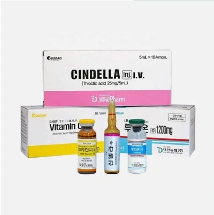 Luthione + Cinderella + Vitamina C Inyección Blanqueadora para Aclarar la Piel con Glutatión