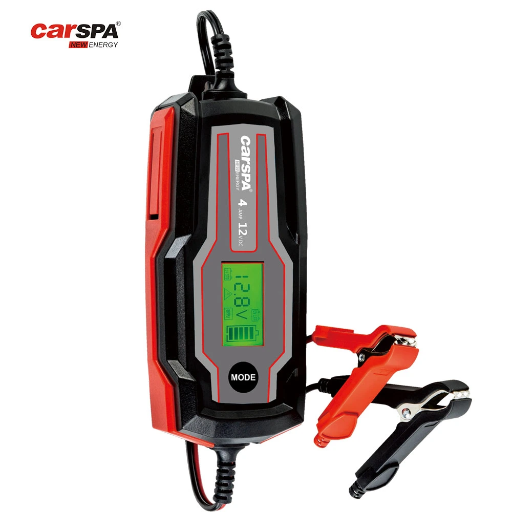 Inteligente de alta potencia de carga rápida de 6V 12V Auto RepairSTD,AGM,GEL,LFP,STD 4 cargador de batería de coche Cargador de batería de goteo