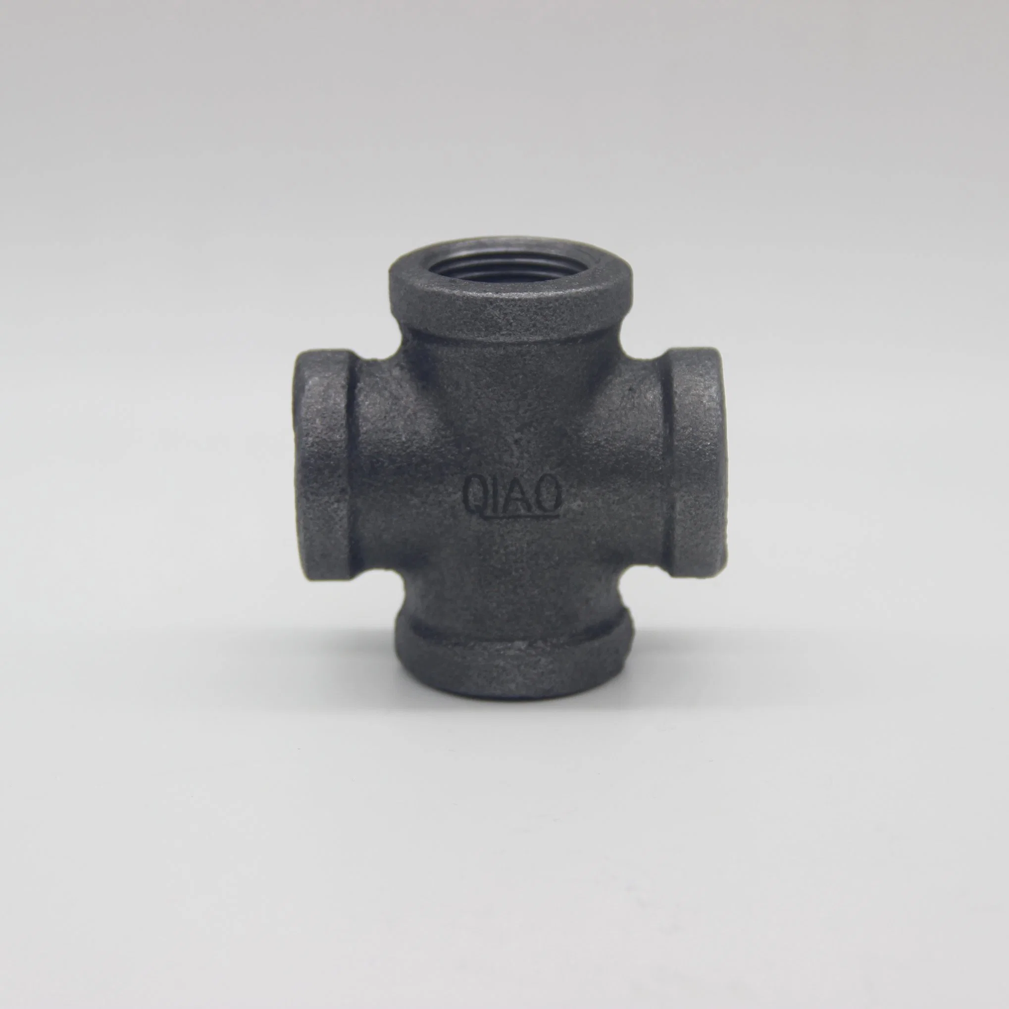 Four Way Cross Black Cast Iron Pipe Fitting for Water Gas