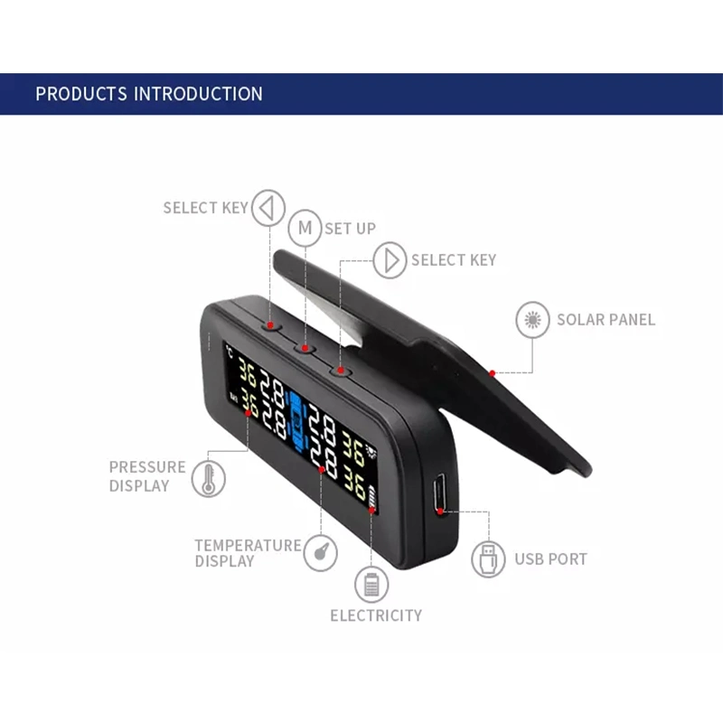 TPMS Tire Pressure Monitoring System 4PCS Internal Senors