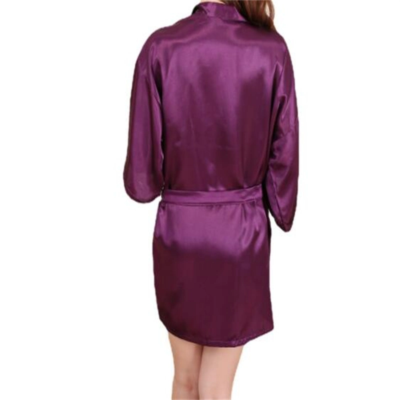 Hot Design Fashion Short Silk Satin Robes