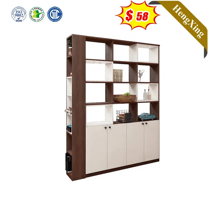 Simple Bookshelf with Big Storage Cabinet MDF Wood Bookcases Living Room Cabinets