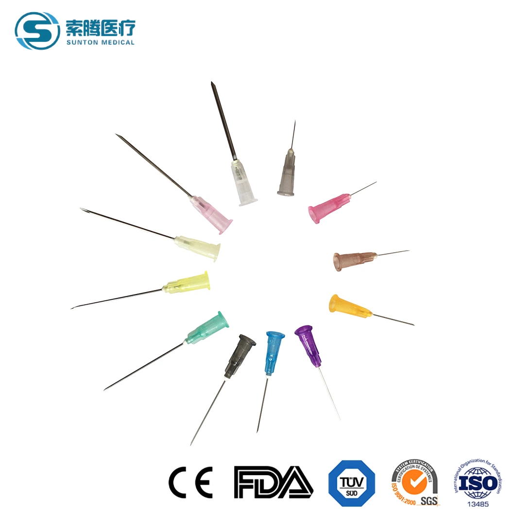 Sunton Retractable Needle China Disposable Needle Supplier Plastic Blunt Tip Micro Material Cannula 25g 27g Syringe Needle/Sterile Injection Needle