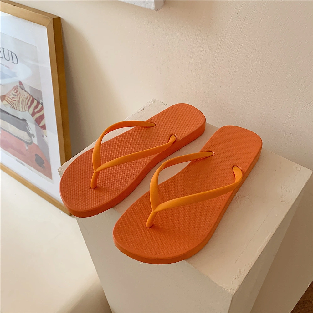 Eco Friendly Comfortable Lightweight PVC Beach Walk Custom Top Ladies Flip Flop