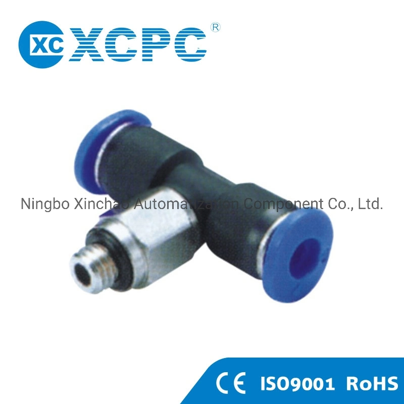 Xcpc Pneumatic Manufacturer China OEM Supplier BSPP Thread Nse Speed Controller Plastic Push-in Pneumatic Fittings