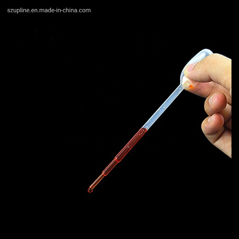 Pipettes Pasteur jetables de transfert en plastique 5ml 10ml 1 ml 3 ml du pipetage