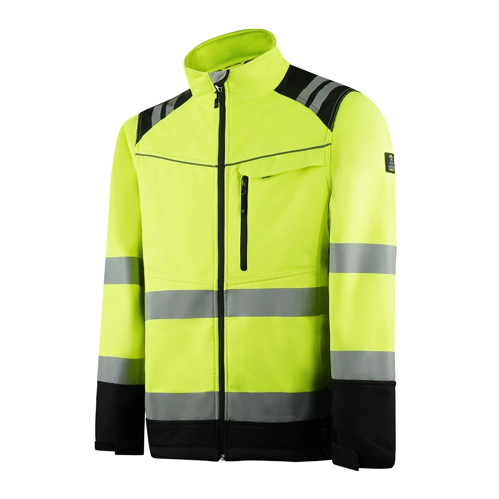 Two Tone New Soft Industry Construction Lightweight Work Wear Hi Vis Reflective Workwear Security Safety Jacket
