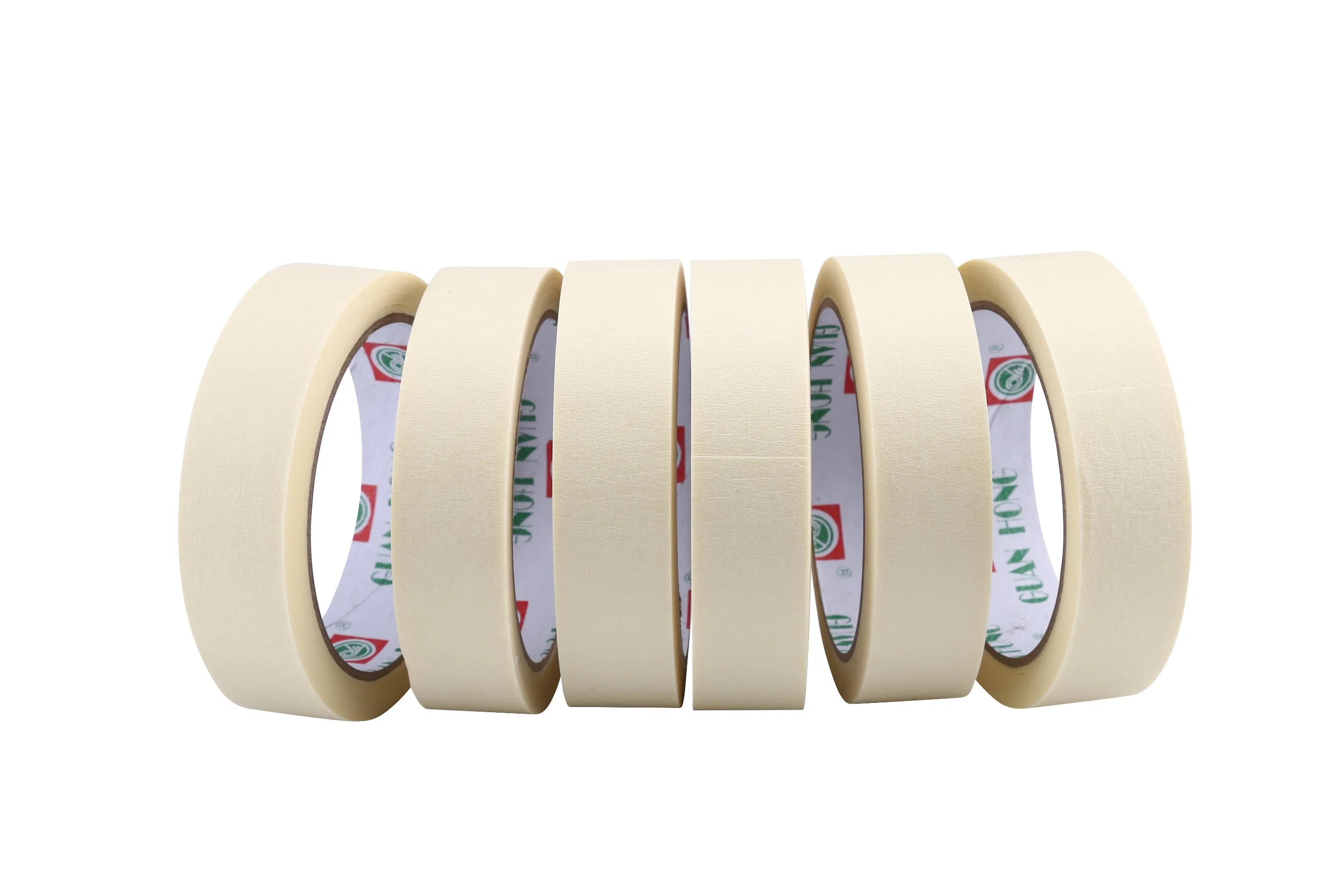 China Wholesale/Supplier Natural Rubber Adhesive Crepe Paper Masking Tape White/Yellow