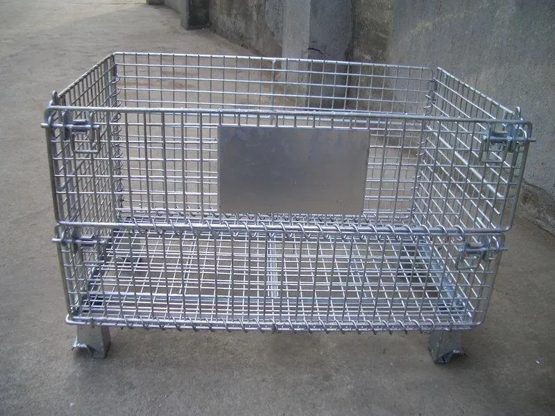 Foldable Galvanized Wire Mesh Container