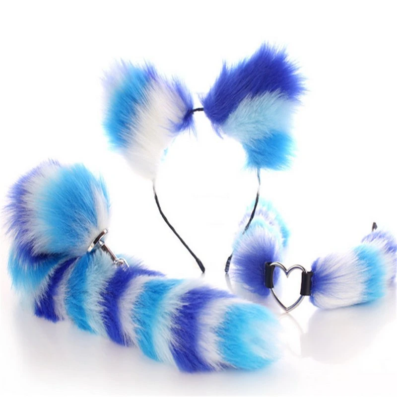 3PCS / Set Sm Game Animal Tail Sexy Lingerie Set Sex Toy