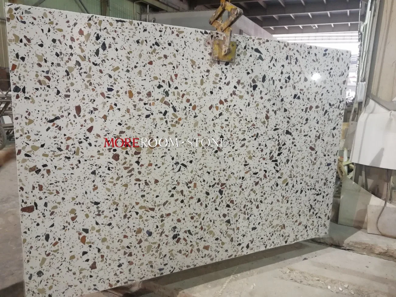 Interior Floor and Wall Decor White Terrazzo Stone