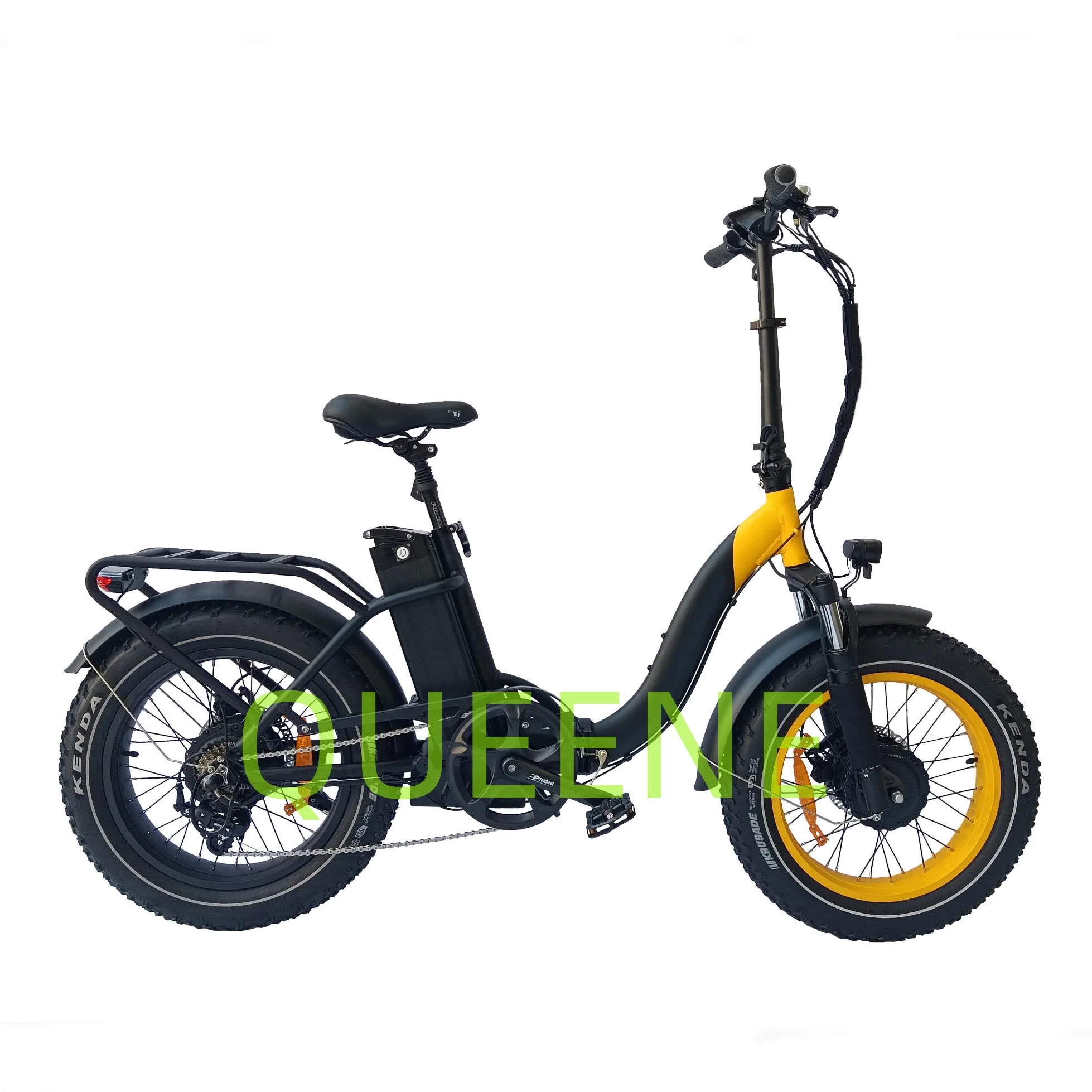 Queene/neumático FAT de 20 pulgadas Super Velocidad Motor doble E plegable bicicleta Vintage Bicicleta eléctrica