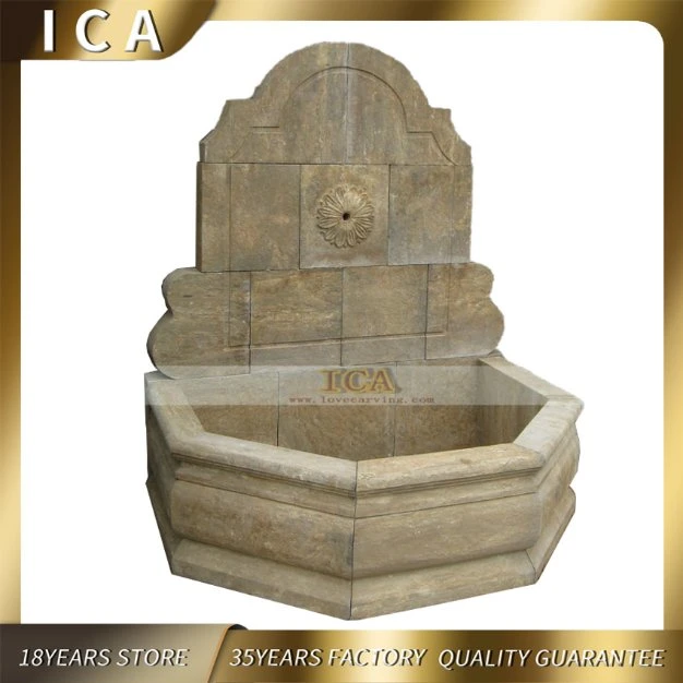 Home Garden Stone Water Fountains Nature Antique Stone Wall Fountain for Sale