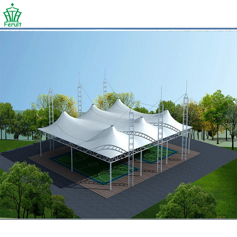 Outdoor Basketball Membrane Bleacher capot de toit permanent de l'ombre des tentes d'auvent