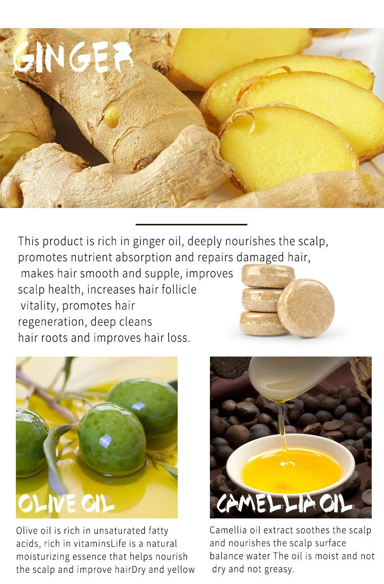 Cosmetics Hair Beauty Skin Care Handmade Soap Deep Cleansing Ginger Shampoo