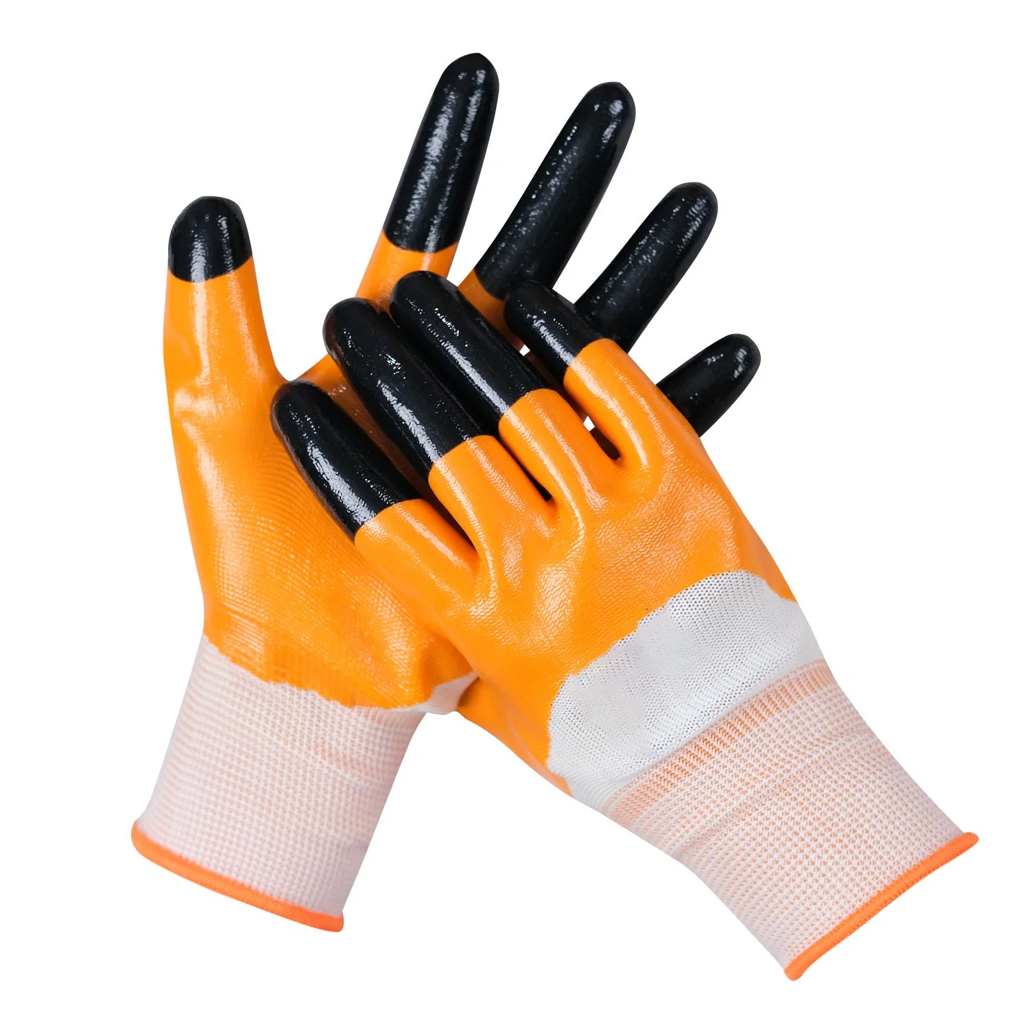 Factory Direct Sale Oil Proof Dipping Nylon Nitrile Coated Work Gloves for Construction