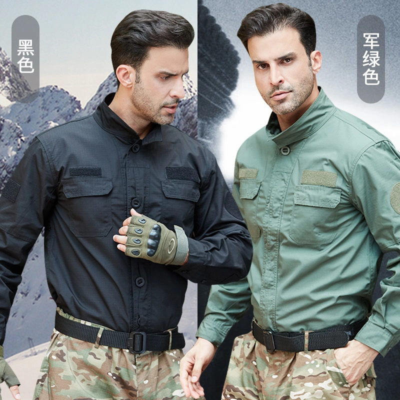 Qibaisi Tactical Long Sleeve Shirt for Men's Outdoor Clothing