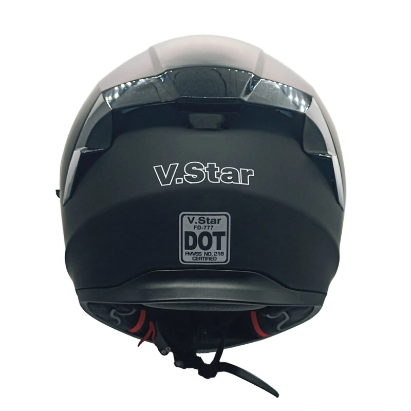 V. Estrellas Nueva lente estándar doble de puntos de cara completa Moto CASCO CASCO