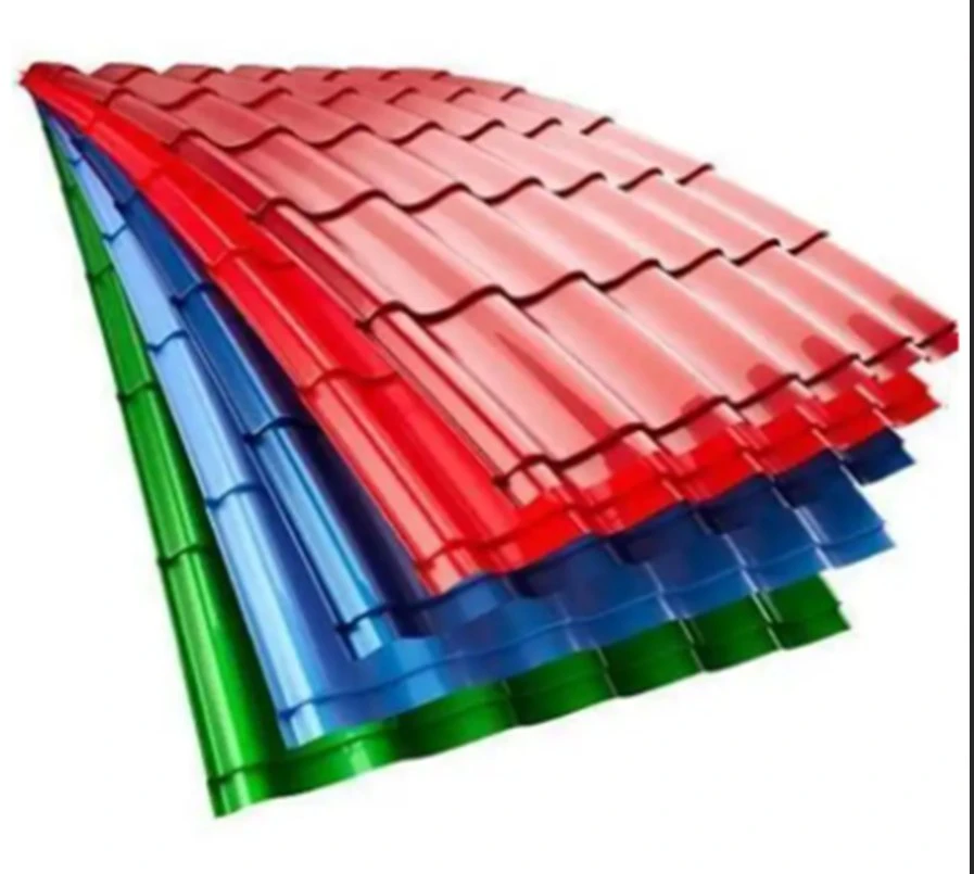 Fábrica Venta directa 900mm Color recubierto Galvanizado Metal Corrugado techo Chapa de hierro aluminio para techos