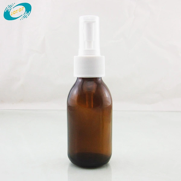 100ml Syrup Amber Glass Bottle with Sprayer