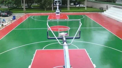 Indoor Tennis Court Paint Rubber Flooring Surface Silica PU Court