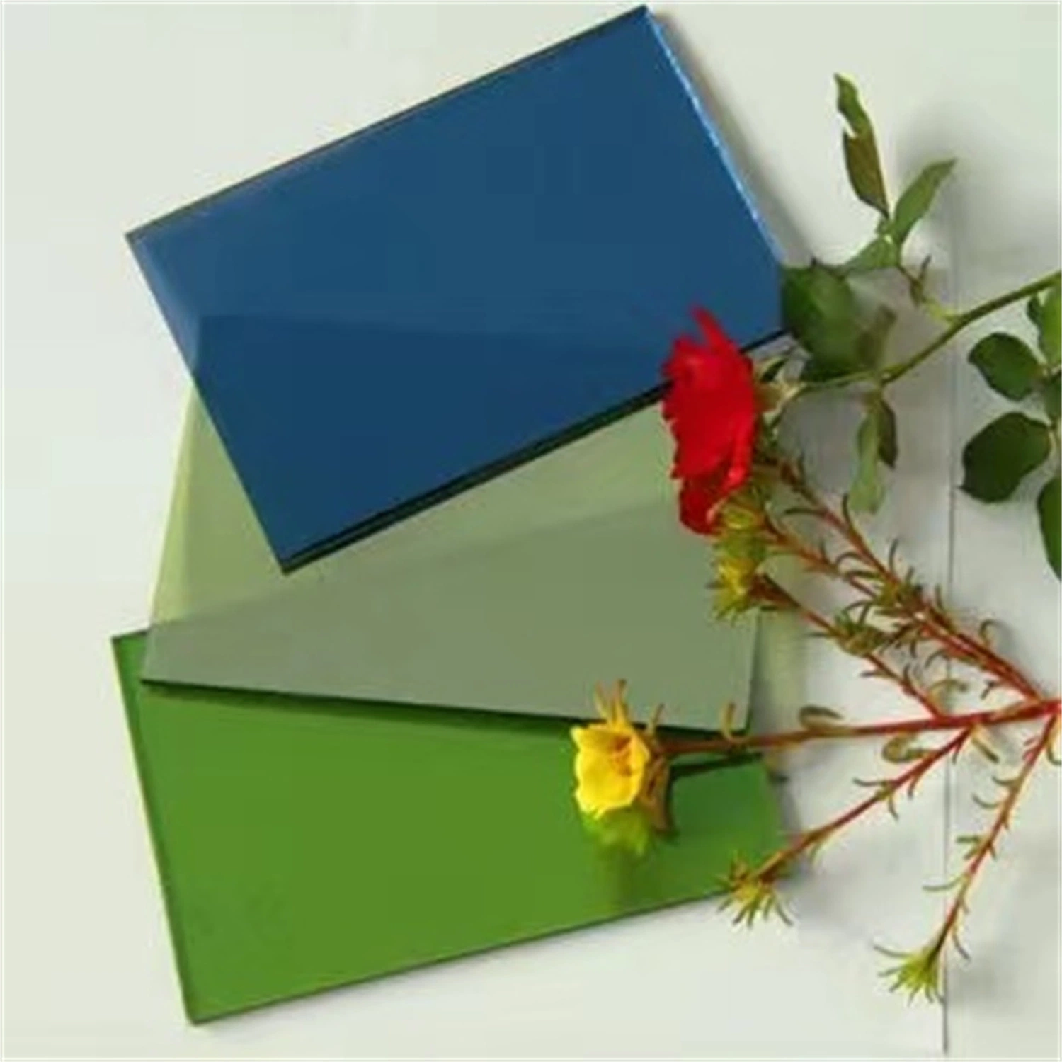 China Manufacturer 3mm 4mm 5mm 6mm 8mm Coated Stained Float Glass Blue Tinted Glass