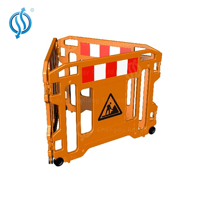 Water Filled Construction Isolation Yellow Plastic Road Traffic Expandable Barrier