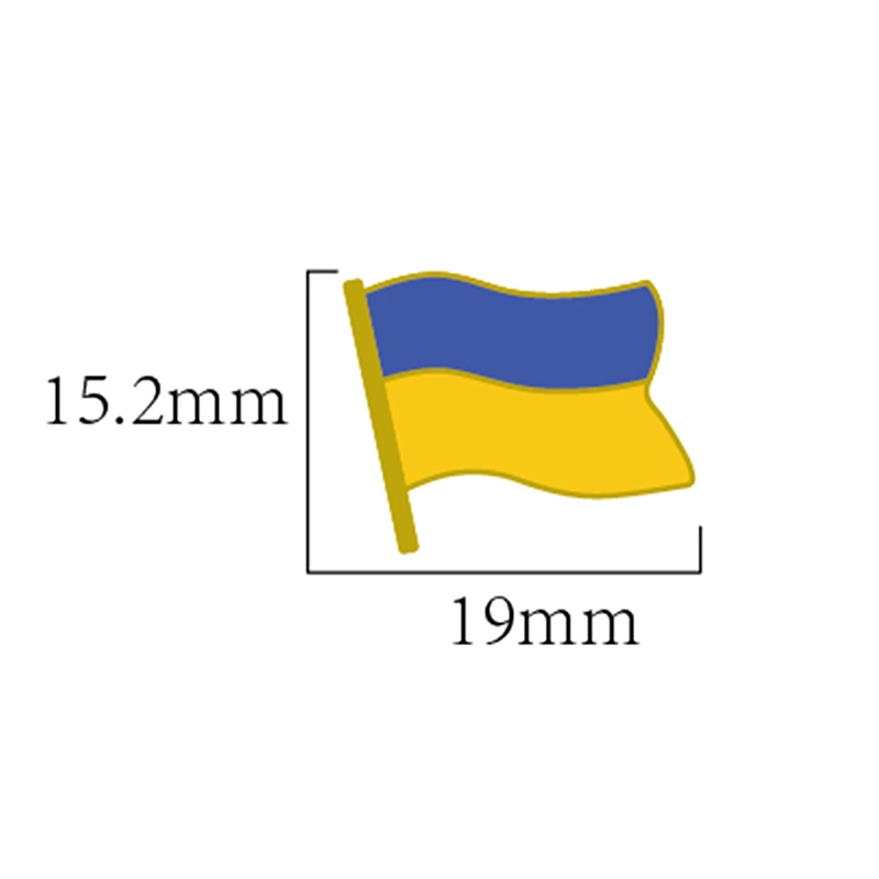 مصنع معتمد من BSCI جديد معدن مخصص الذهب بلع الزنك هدية تذكارية شارة العلم الوطني أوكرانيا الجيش المتمايل العسكري علامة PIN في المخزن