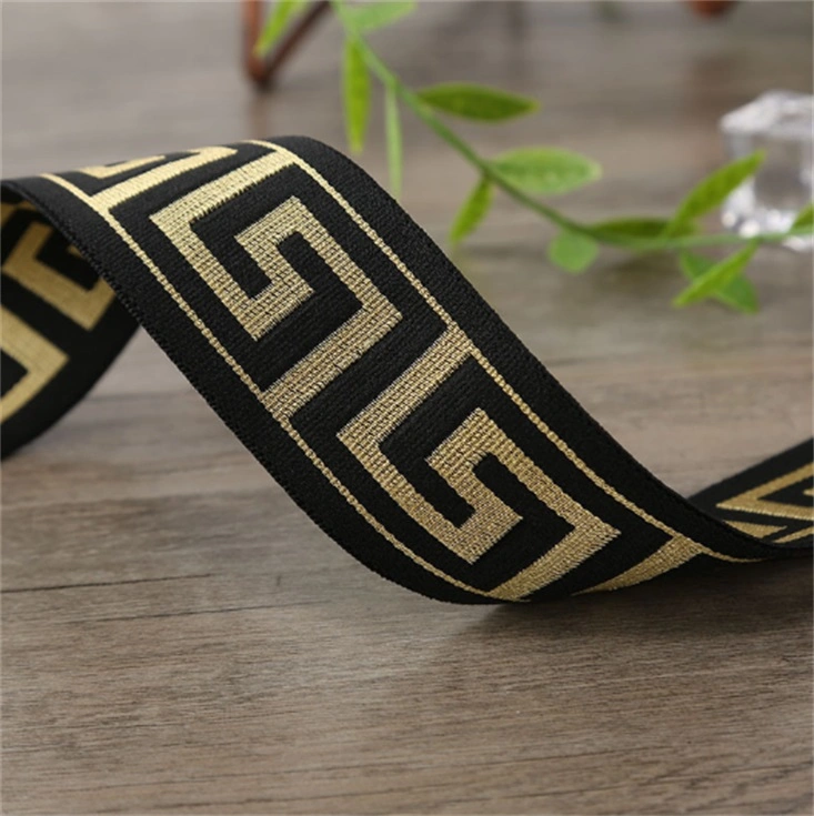 Kundengebundene Hohe Qualität Jacquard Nylon Elastic Band Glossy Unterwäsche Leicht Elastisches Seidenband Elr7003