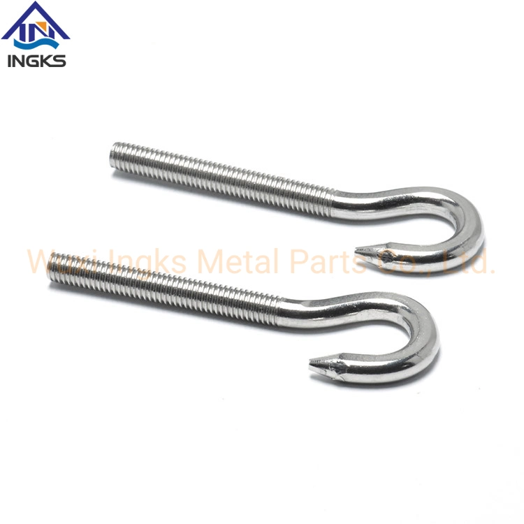 High Preciision Ss 304 316 Stainless Steel Moderate Price Hook Open Sharp Eye Bolts