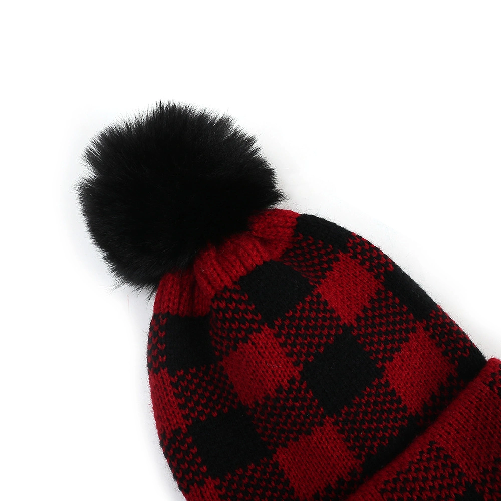 Wholesale/Supplier Cap Hats Classic Christmas Style Warm Knitted Fashion Winter Cap Pompon Beanie Hat for Women and Kids