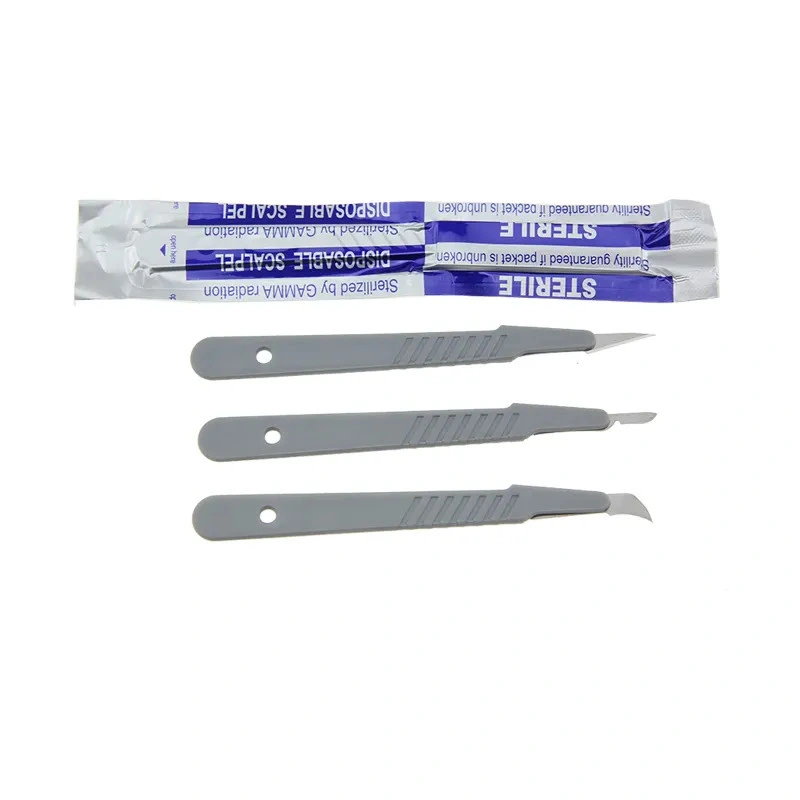 SJ Disposable Carbon Steel Safety Sterile Scalpel Handle Surgical Blades for Medical Veterinary Ultrasonic Scalpel Surgery