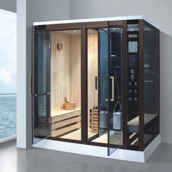 Modern Infrared Wood Best Price Wet Steam Dry Sauna House with Shower Room