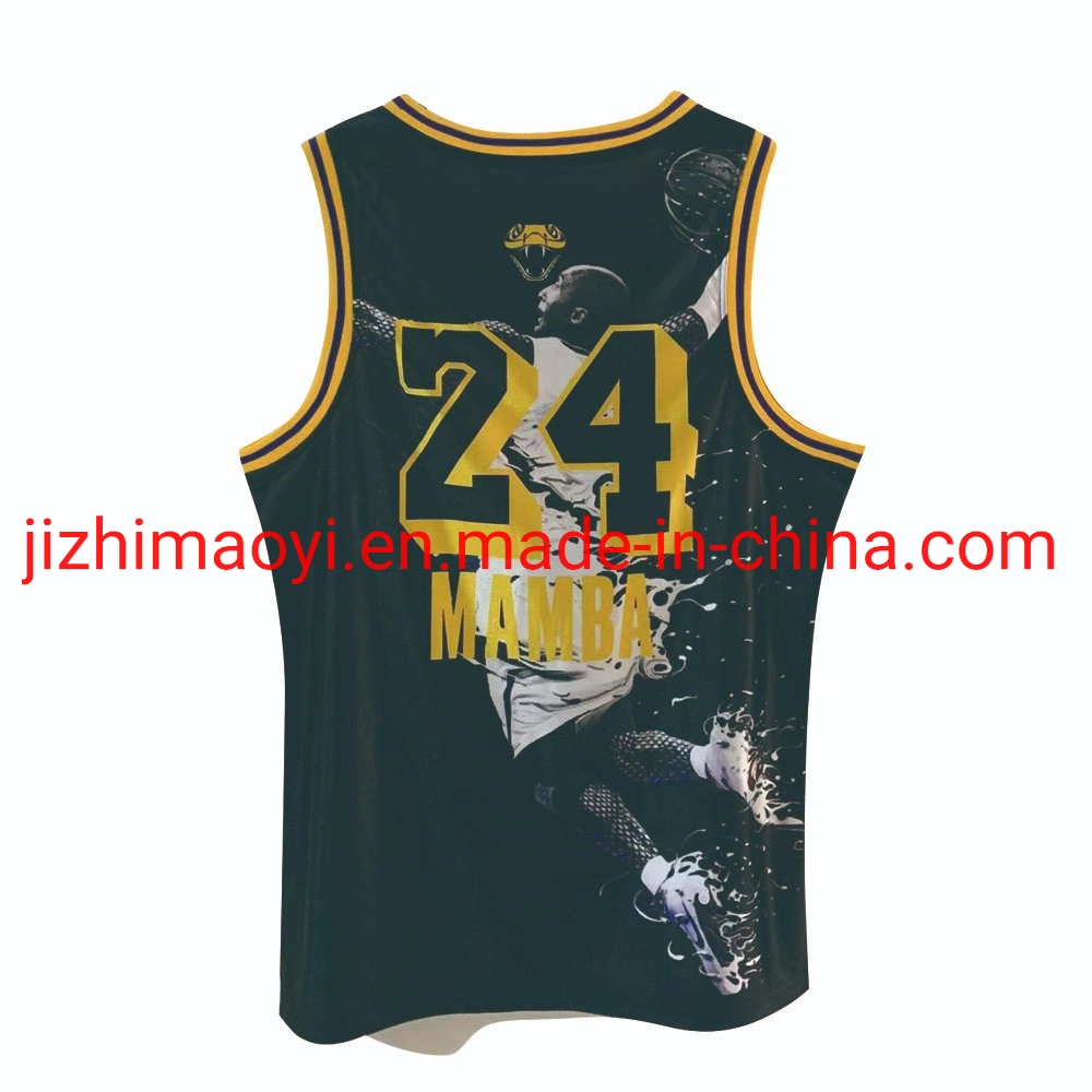 Comércio por grosso Dropshipping 2022 N-Ba 4D Digital Printing Jersey Lenged Mamba 8 Front 24 Back Lakers Swingman