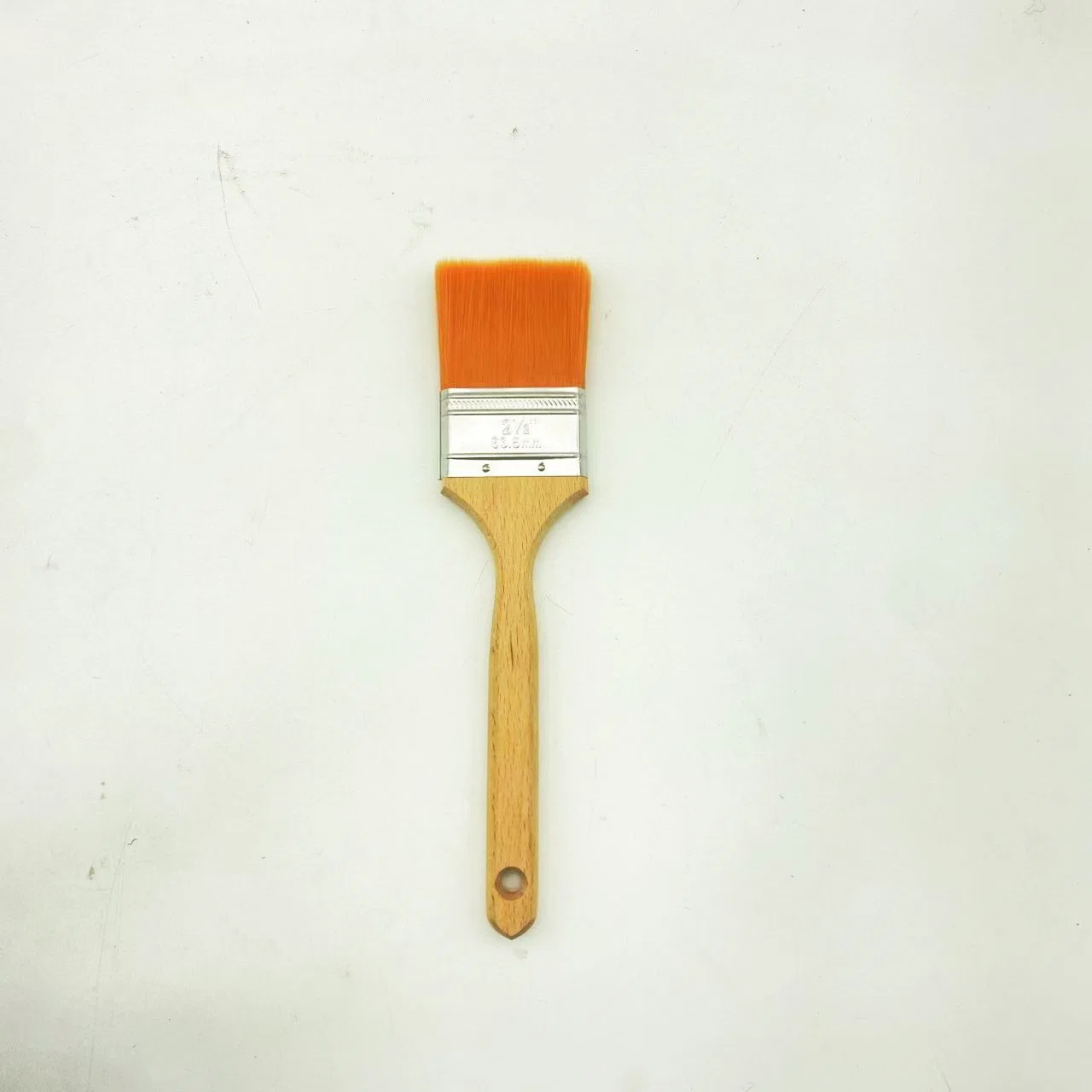 Professional High Quality Paint Brush with Long Wooden Handle and Orange Filament