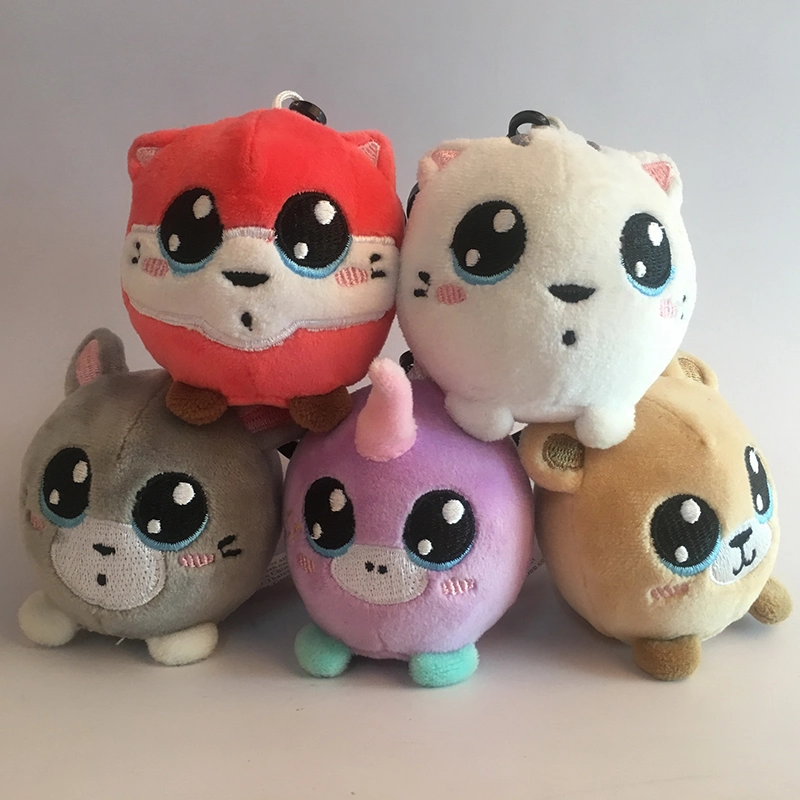 Various Soft Round Animal Plush Toys 8cm PU Ball Stuffed Squishy Pets