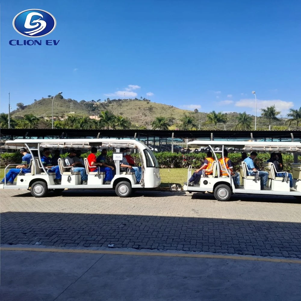 Towing Electric 28 Passenger Sightseeing Tourist Bus for Amusement Park