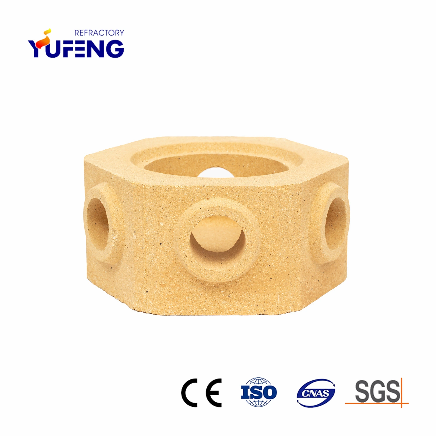 40% 70% Alumina Fire Clay/Andlusite/Bauxite Refractory Square Tube Cast Iron Brick