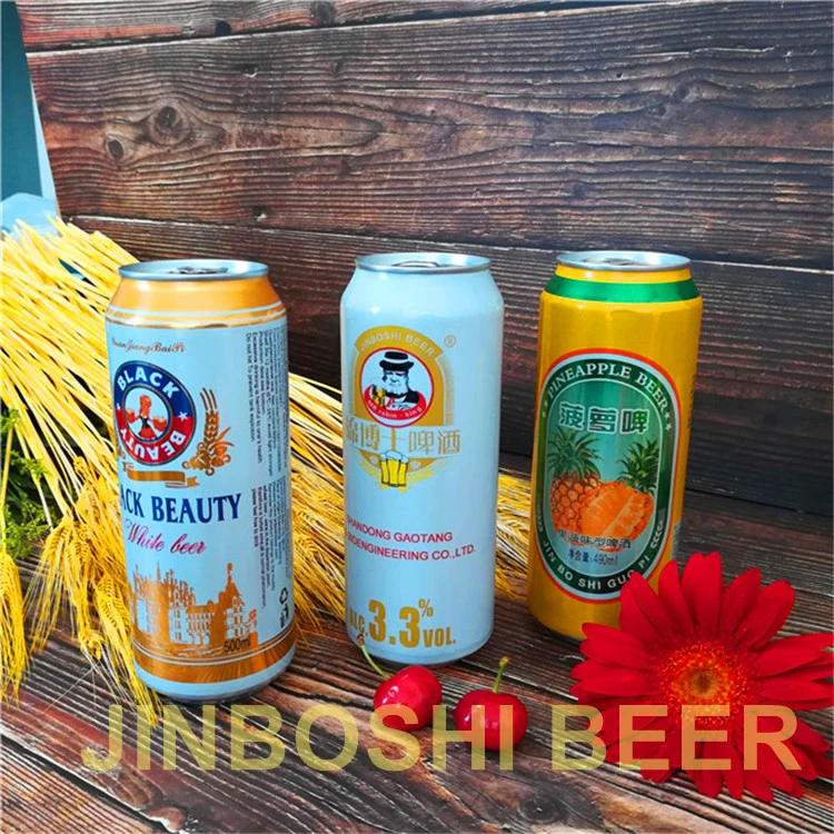 Jinboshi Fábrica de Cerveza 330ml 500 ml de cerveza enlatada Wihe Precio competitivo