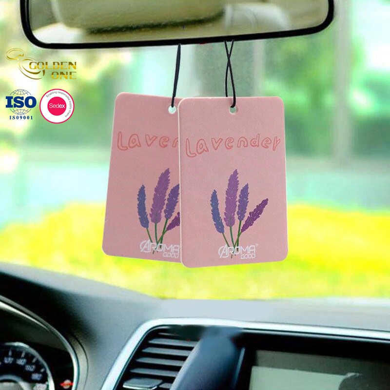 Fábrica al por mayor Precio personalizado forma Colgante Sachet perfumado coche de aromaterapia Difusor de aire fresco