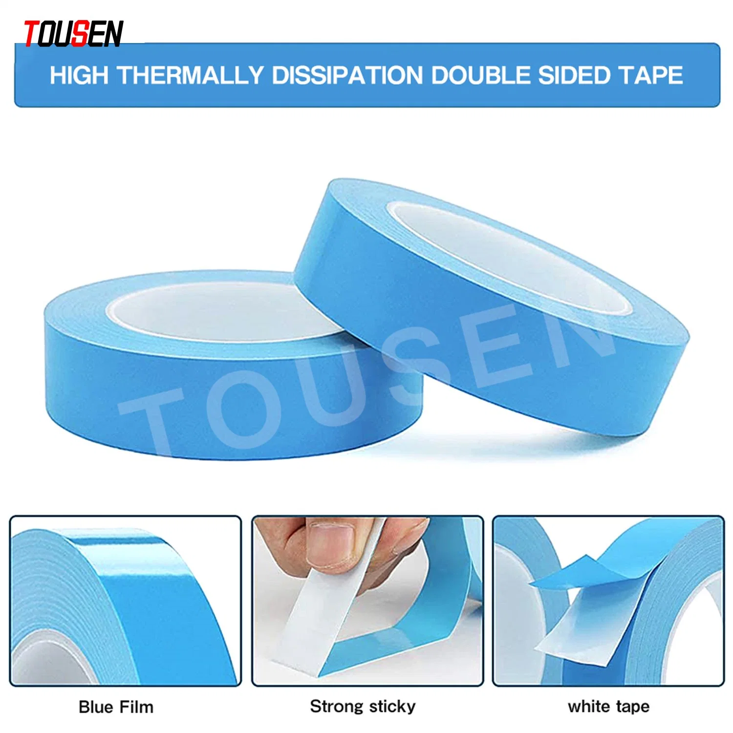 Tousen Conductive Tape Heat Resistant Tape Conductive Adhesive Tape Waterproof Good Endurance Short Time Delivery Computer/LED/PCB