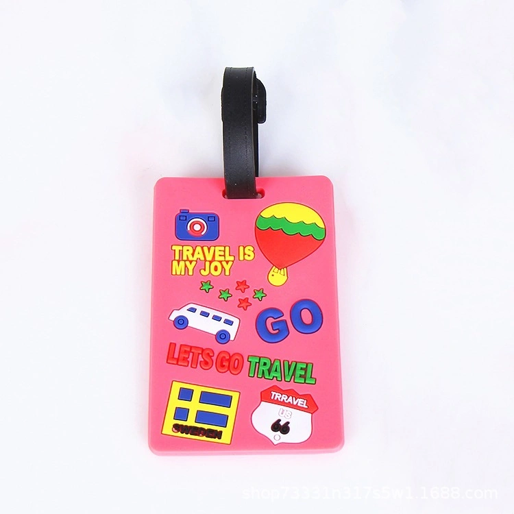 New Creative Cute Luggage Tag Travel Accessories Silicone Suitcase Identification Tags