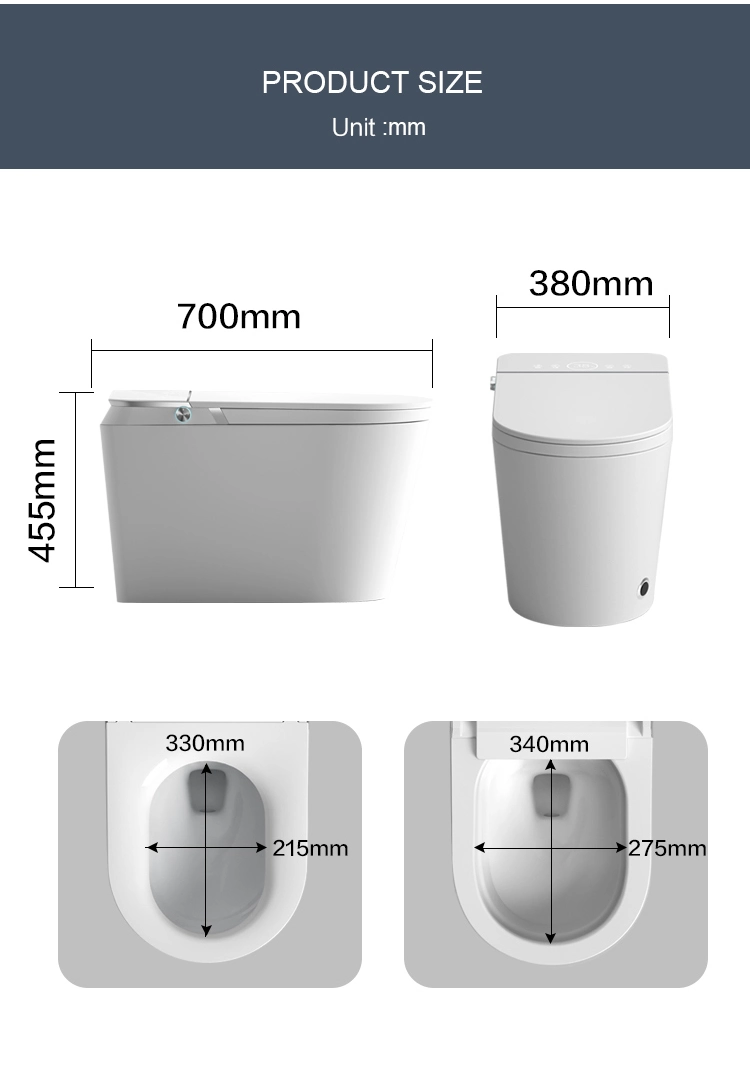 Les patients anti odeur d'un contrôle clé Custom Smart Automatic Intelligent cuvette des toilettes