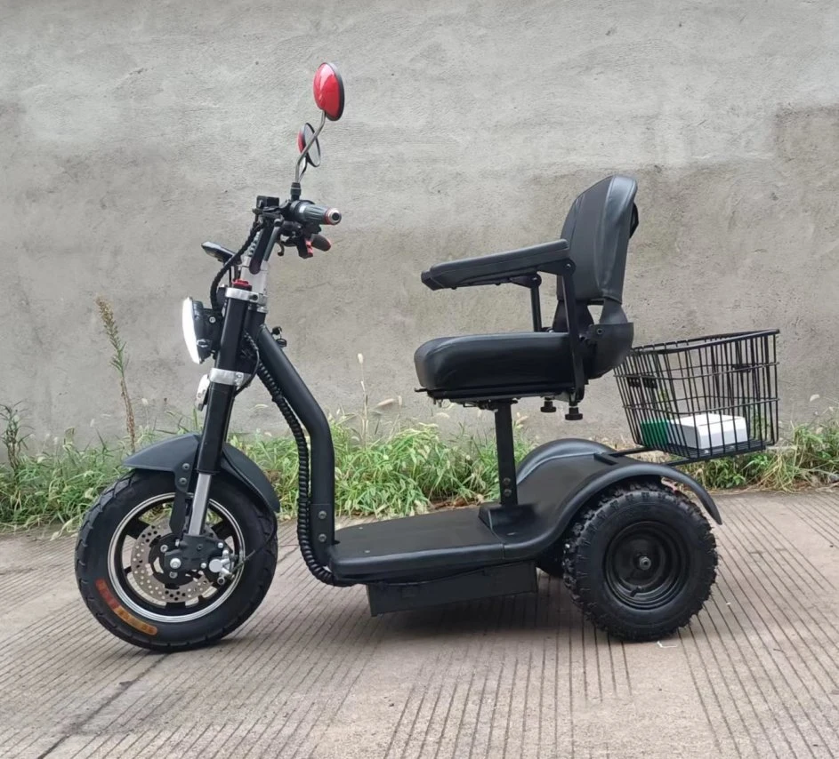 Nouveau design trois roues moteur différentiel 500 W powered scooter Trike de mobilité