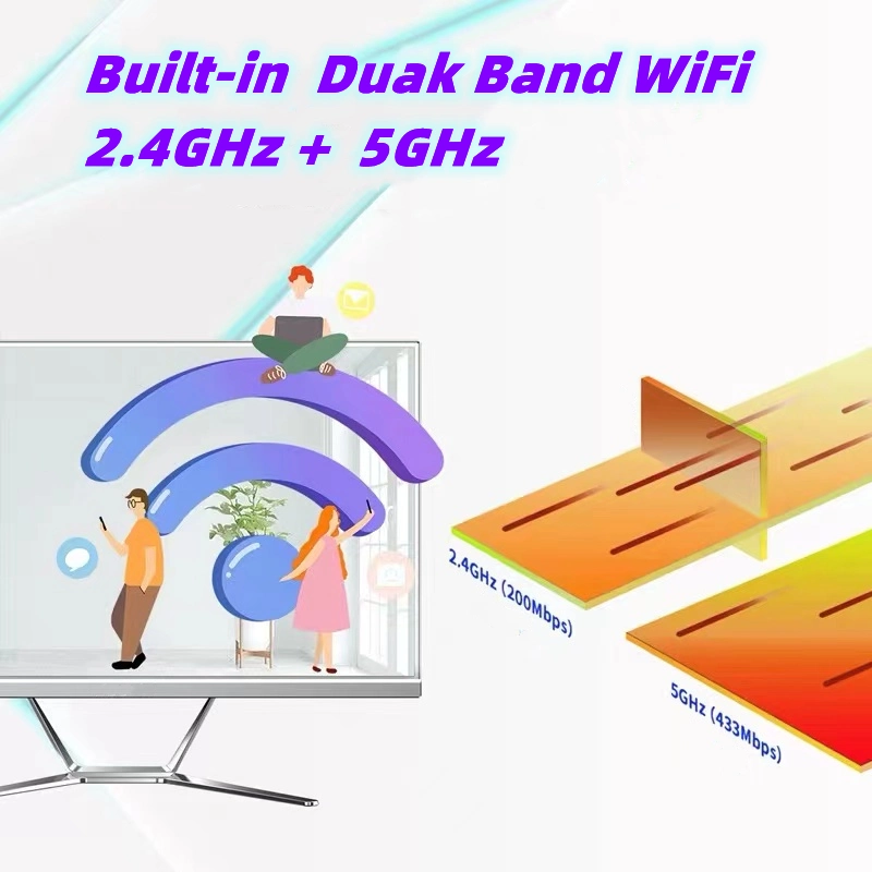 23.8 Inch 10th Gen Commercial All-in-One Computer J4125/4750g 12g 256g Support Lifting Rotating Aio Desktop Computer