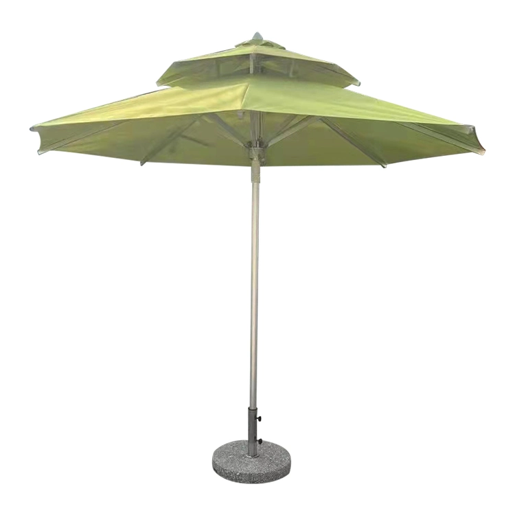 9'ft Garden Parasol Swimming Pool Wooden Beach Umbrella with UV Protection