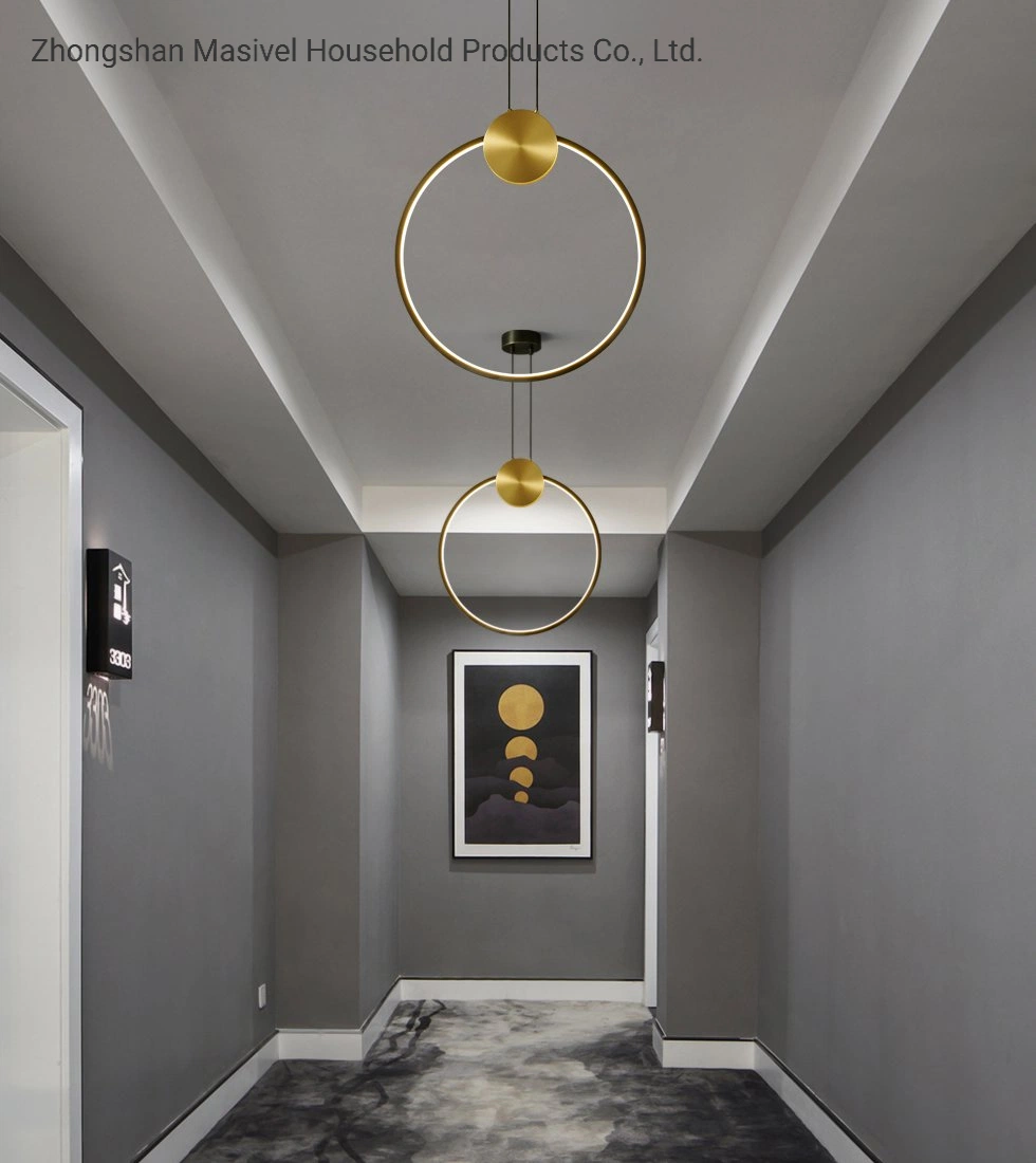 Masivel CE ETL Euro modern Decoration Indoor Lamp Circular Ring LED Chandelier Pendant Lighting