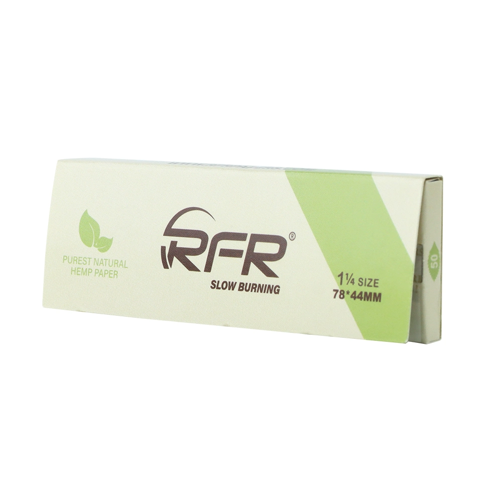 Custom fumar cigarro Papel Laminação Pura OEM do cânhamo cru arroz castanha do lado do tabaco Papel de Rolagem