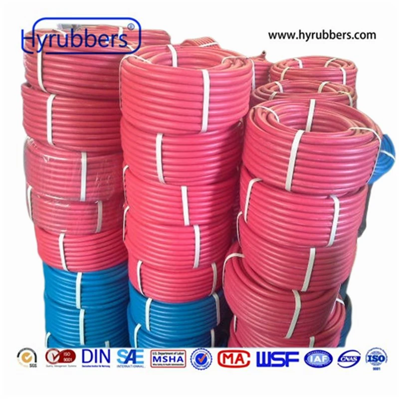 Flexible Fiber Braided Abrasion Resistant Twin or Single Welding Hose with Fittings